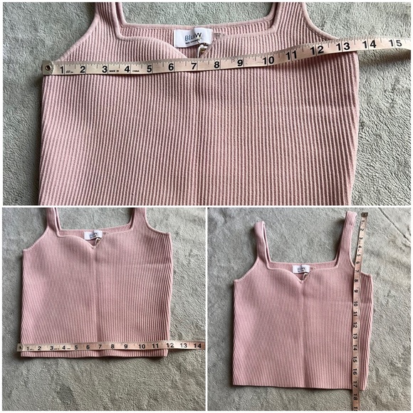 NWT Bluivy Essential Ribbed Knit Sleeveless Tank Top Lavender Blush Dusty Pink - Picture 12 of 12